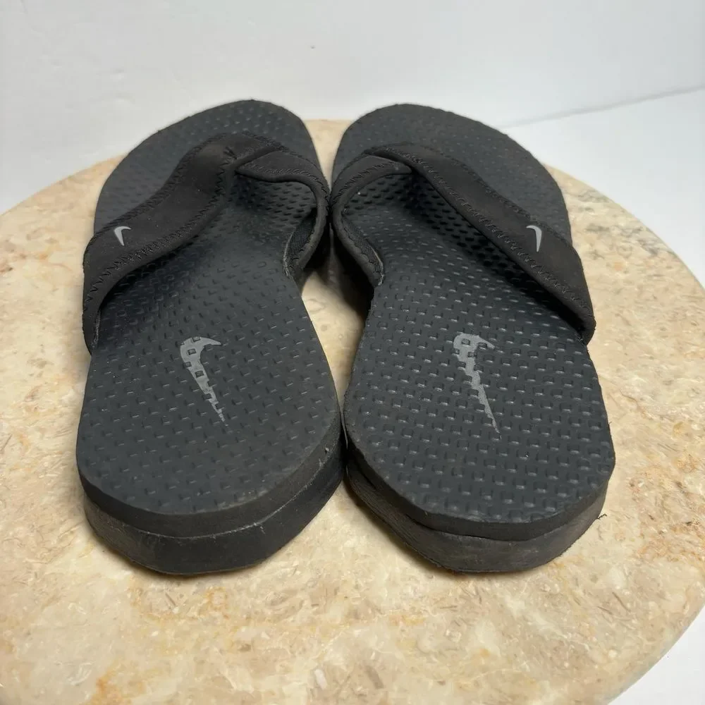 Nike Kids Celso Black‎ Sandals Flip Flops US 1Y UK 13.5 Slip Ons Classic